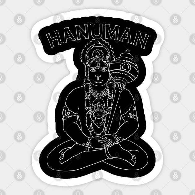 Hanuman Minimal Drawing Sticker by isstgeschichte